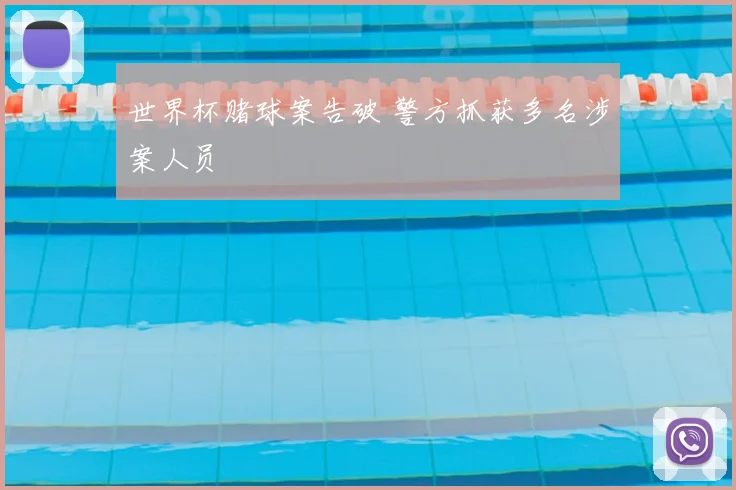 世界杯赌球案告破 警方抓获多名涉案人员